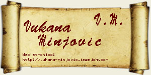 Vukana Minjović vizit kartica